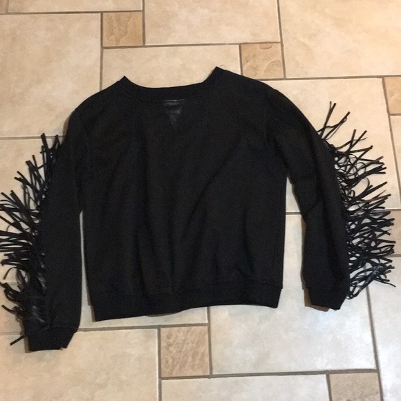 Pixie Market Sweaters - Black fringe sweater Pixie Market Sweaters - Black fringe sweater